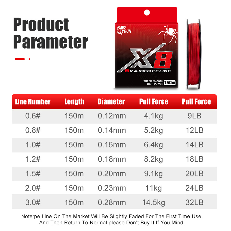 LEYDUN Not-Fading Red Fishing  - Ice Fishing Line review and price